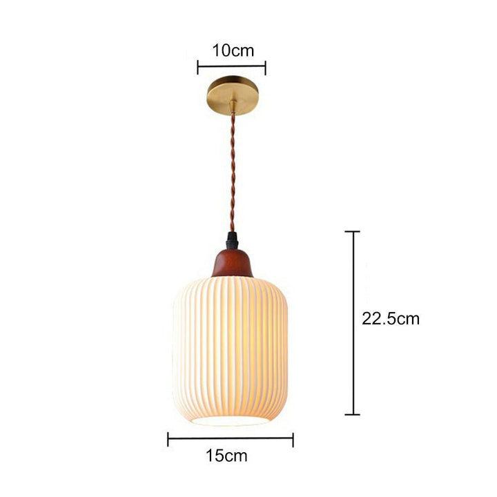 Lampa wisząca ceramiczna biała
