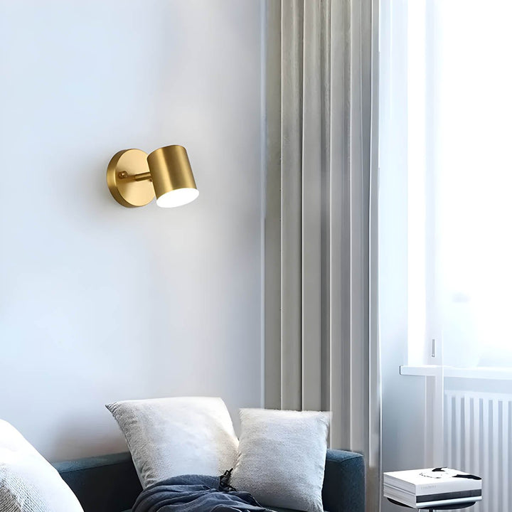 Skandynawskie mosiężne lampy LED na ścianę