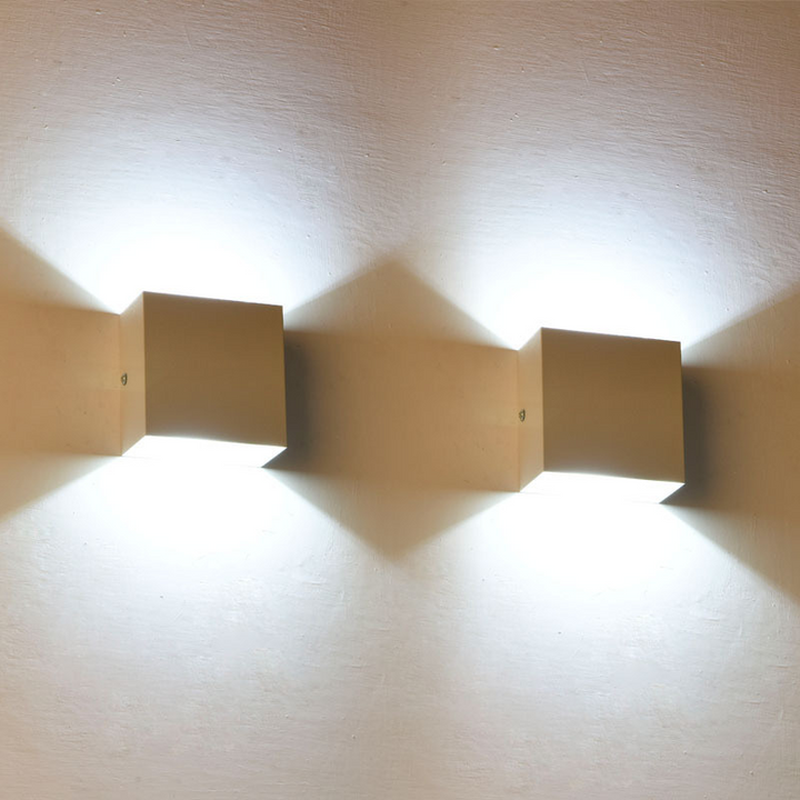 Nowoczesna Aluminiowa Wodoodporna Lampa LED na Ścianę do Użytku Wewnętrznego i Zewnętrznego