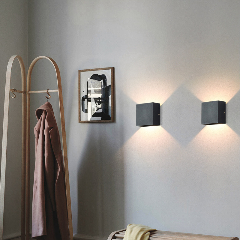 Nowoczesna Aluminiowa Wodoodporna Lampa LED na Ścianę do Użytku Wewnętrznego i Zewnętrznego