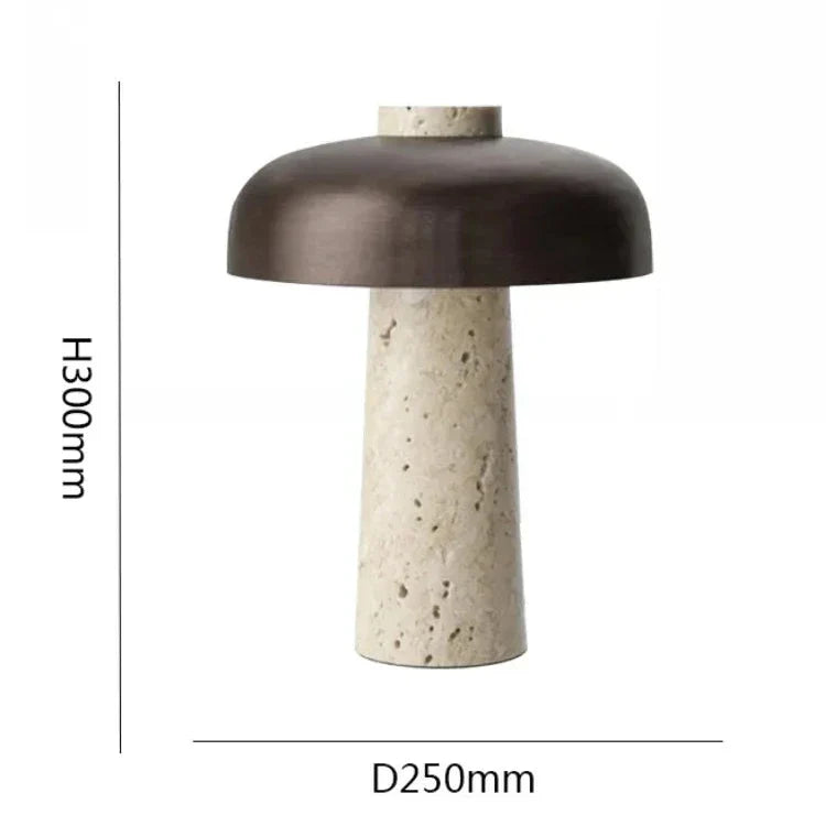 Lampa Stołowa Travertyn Naturalny