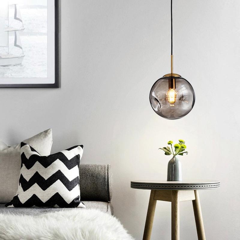 Brikey szklana kula lampa wisząca
