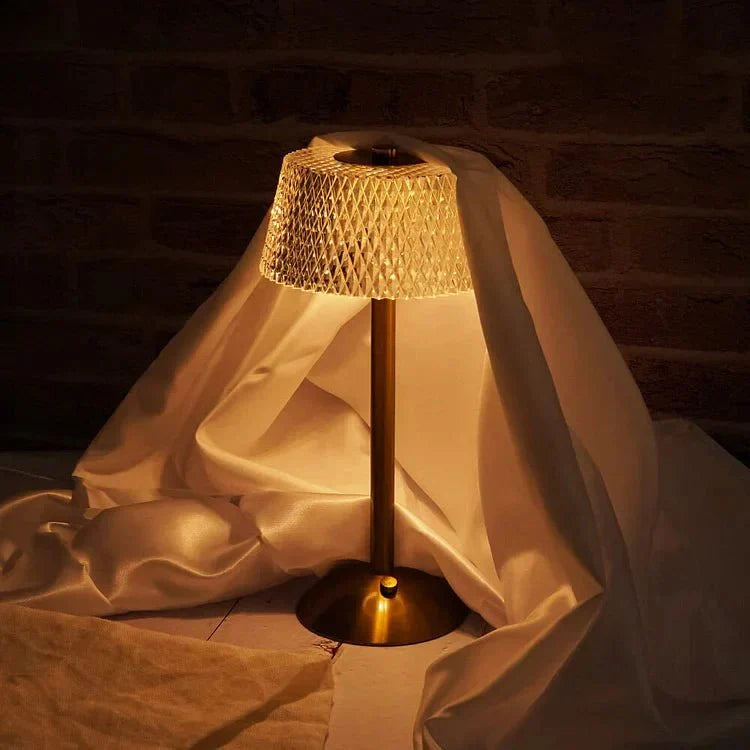 Lampa Stołowa Kristal Metaliczna Bezprzewodowa