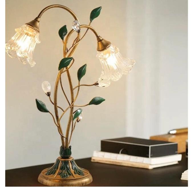 Nowa Francuska Kwiatowa Lampa Stołowa