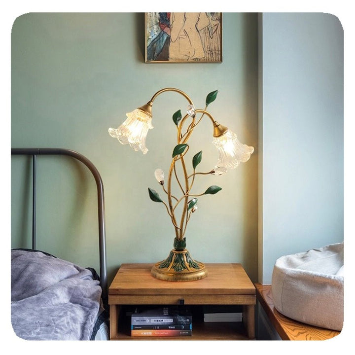 Nowa Francuska Kwiatowa Lampa Stołowa