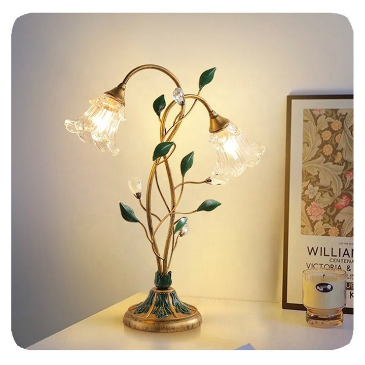 Nowa Francuska Kwiatowa Lampa Stołowa