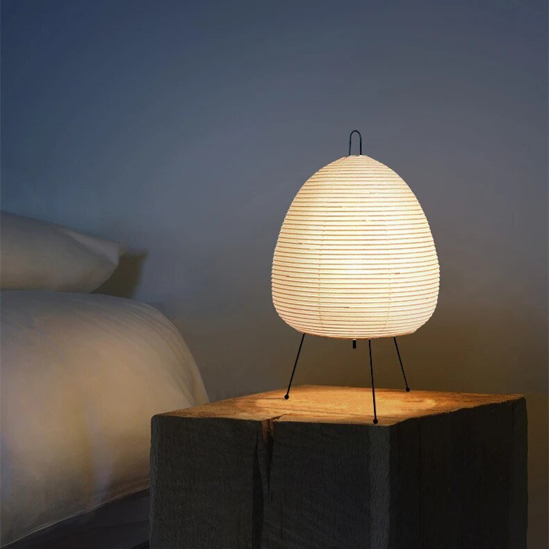 Japońska lampa wykonana z papieru ryżowego - Lampa z papieru ryżowego