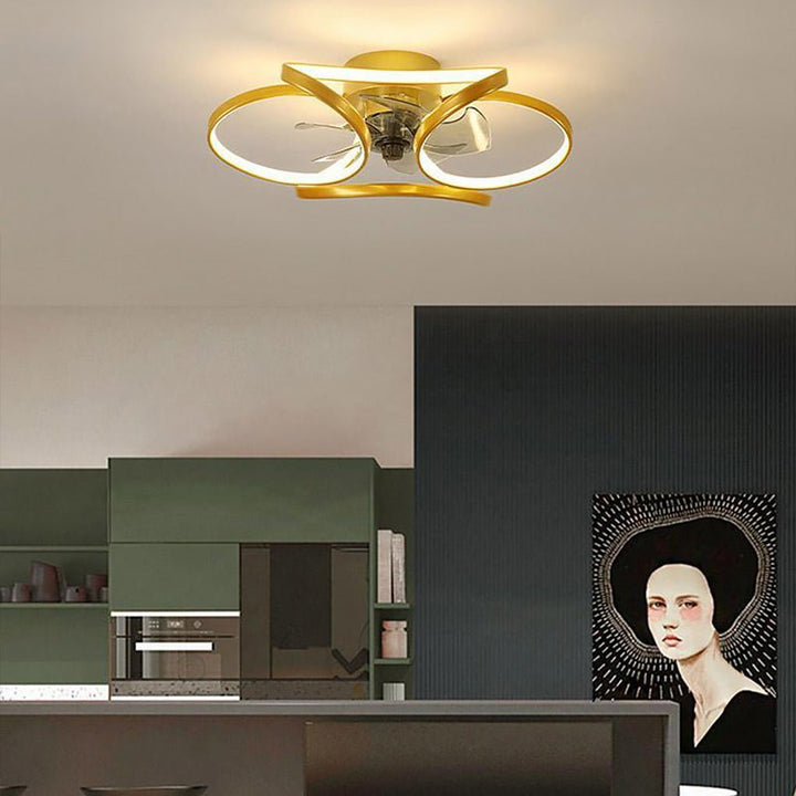 Nowoczesny sufitowy wentylator LED Bloem z pilotem