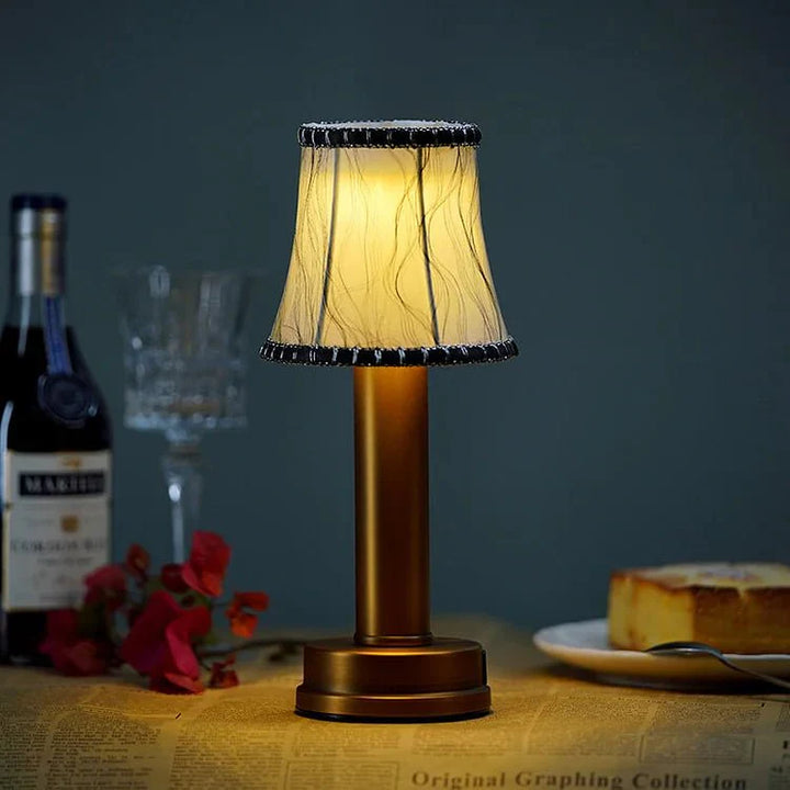 LED bezprzewodowa metalowa lampa stołowa
