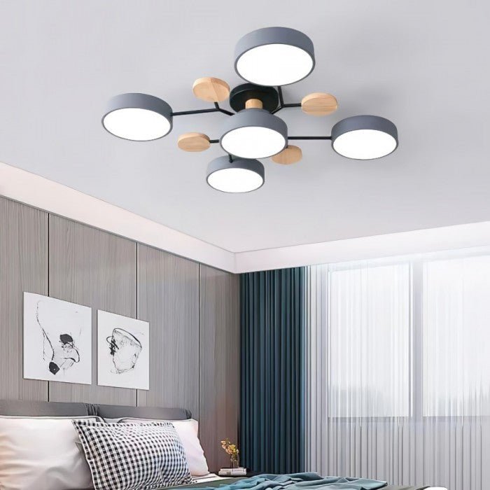 Skandynawska rozgałęziona lampa sufitowa LED