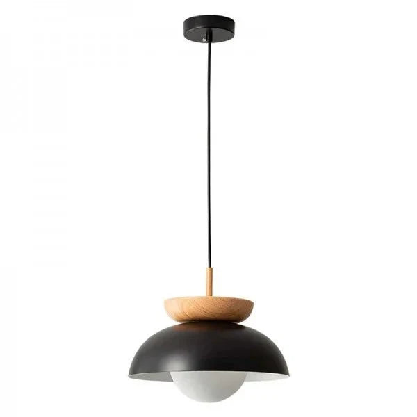 Skandynawska lampa wisząca z pół drewna
