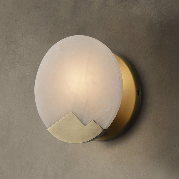 Skandynawska minimalistyczna marmurowa lampa ścienna