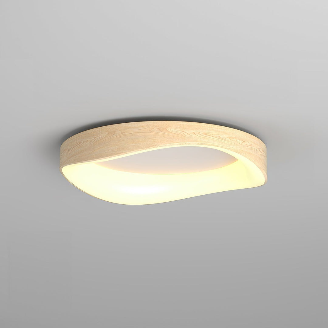Skandynawska Artystyczna Lampa sufitowa z Drewnianym Wzorem