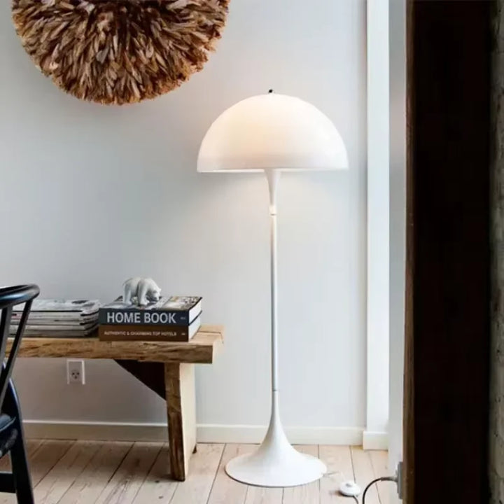 Skandynawska duńska designowa lampa podłogowa LED w kształcie grzyba