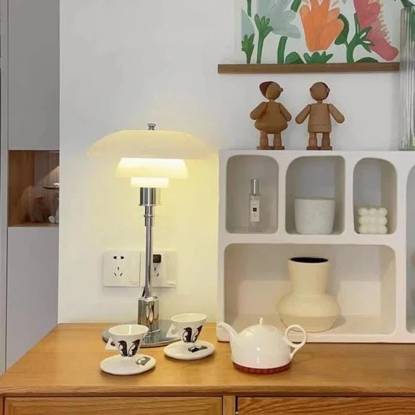 Lampa Stołowa Disc Wielowarstwowa Metalowa