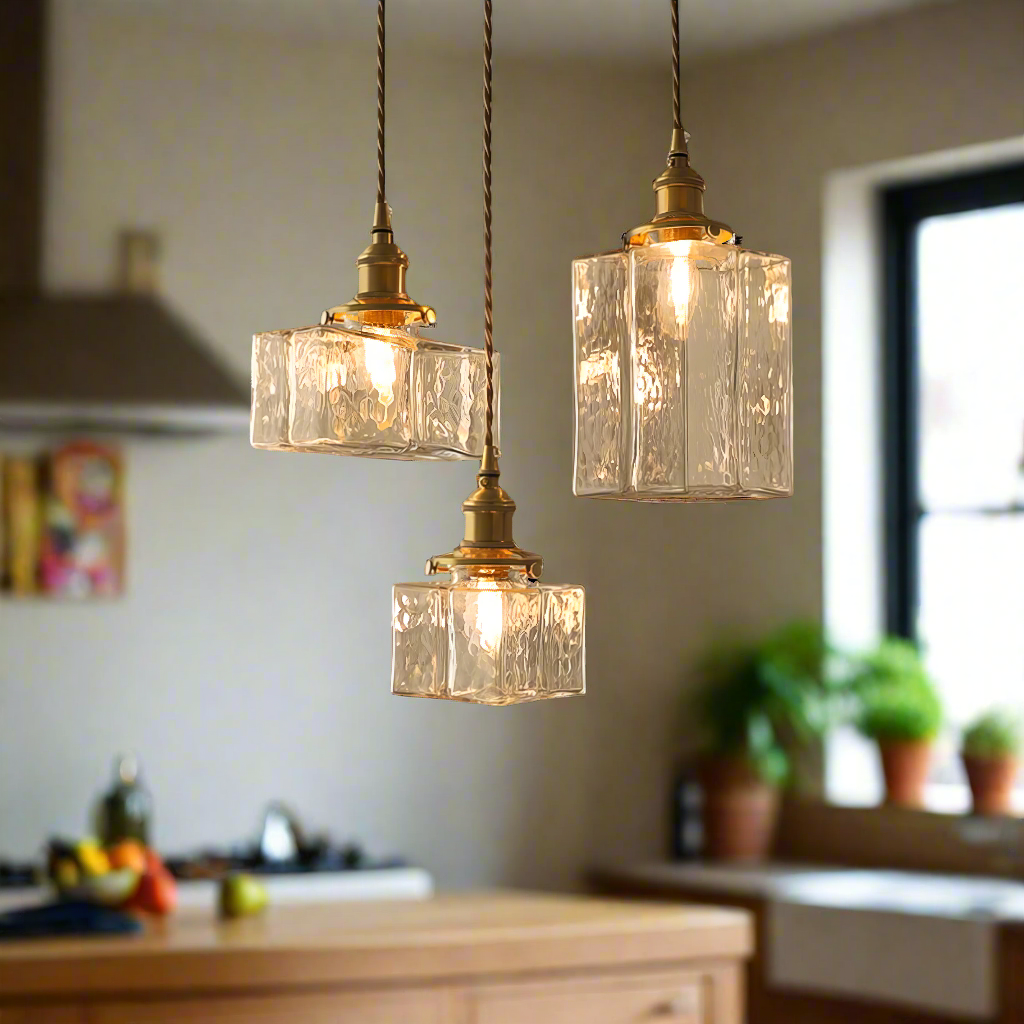 Fatima - Nowoczesna Retro Szklana Lampa Wisząca