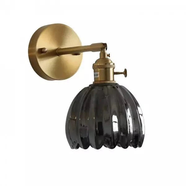 Retro kwiatowy klosz lampa ścienna tulipan