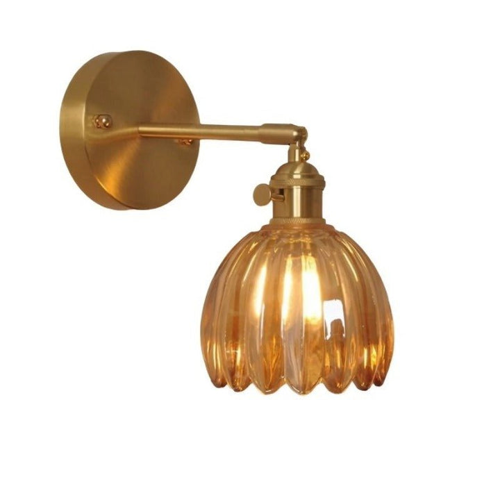 Retro kwiatowy klosz lampa ścienna tulipan
