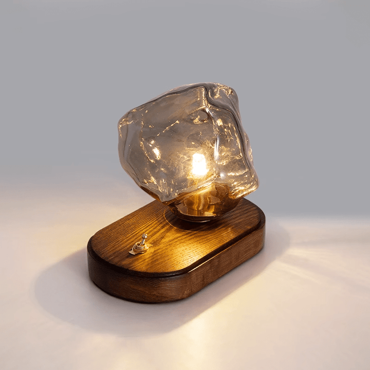 Lampa stołowa z kamienia lodowego