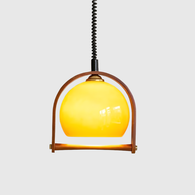 Vintage Bauhaus drewniane lampy wiszące
