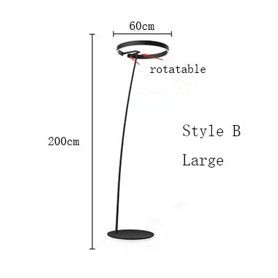 Skandynawska lampa stojąca LED