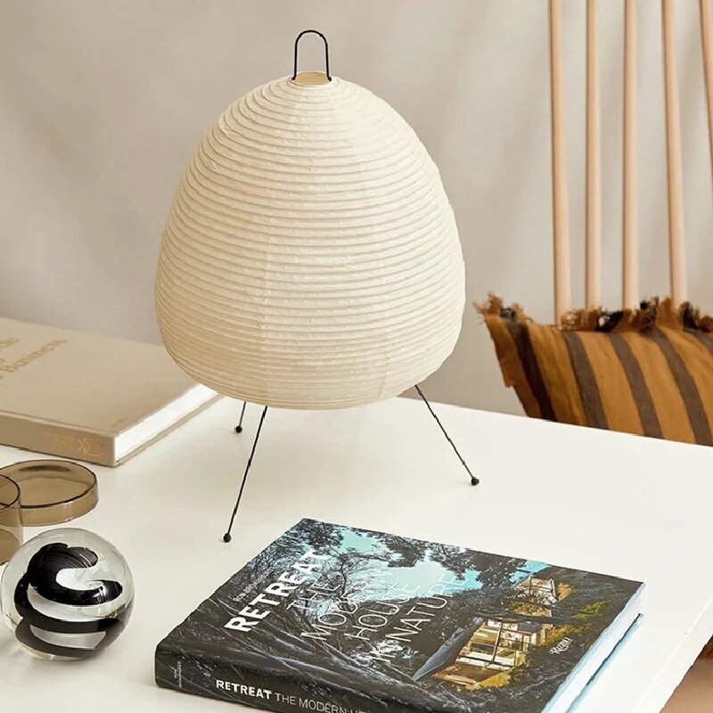 Japońska lampa wykonana z papieru ryżowego - Lampa z papieru ryżowego