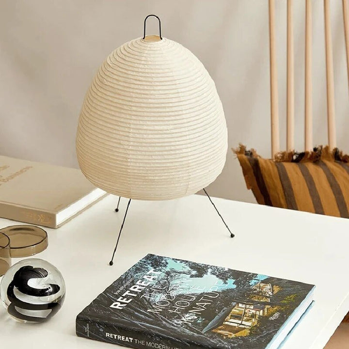 Japońska lampa wykonana z papieru ryżowego - Lampa z papieru ryżowego