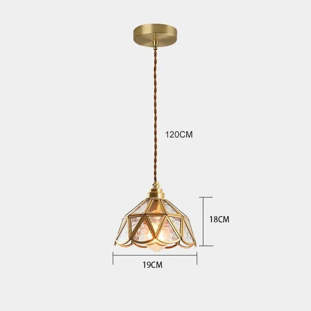 Lampa wisząca witrażowa