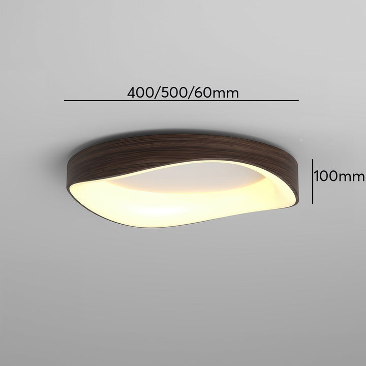 Skandynawska Artystyczna Lampa sufitowa z Drewnianym Wzorem