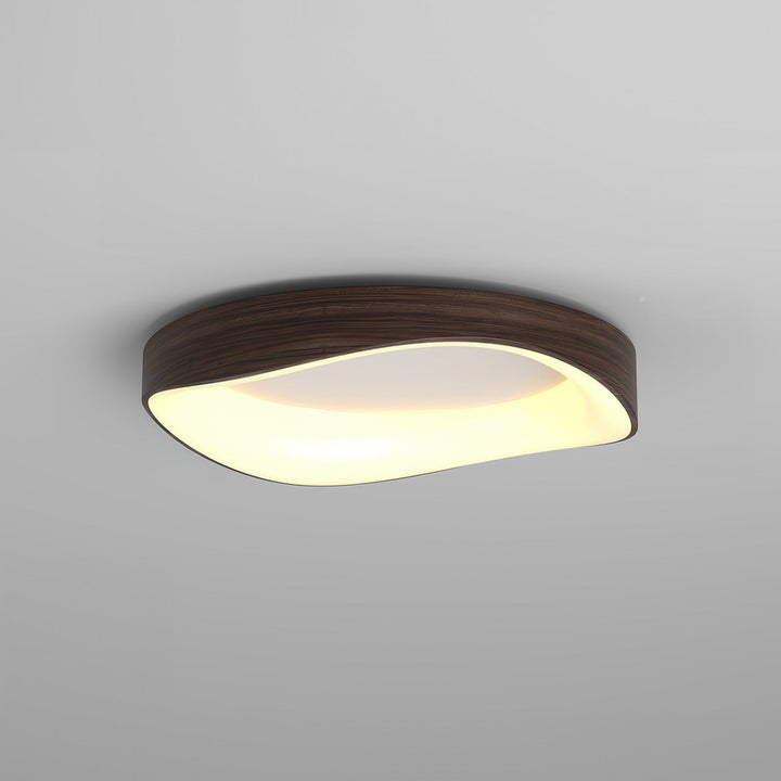 Skandynawska Artystyczna Lampa sufitowa z Drewnianym Wzorem