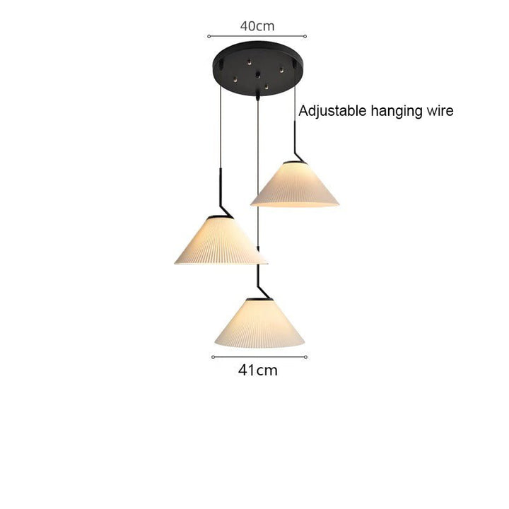 Nordycka plisowana lampa wisząca w kolorze kremowym