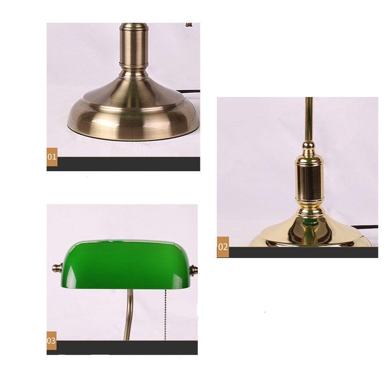 Szklana lampa stołowa w stylu europejskim