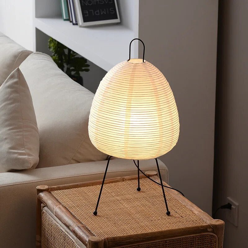 Japońska lampa wykonana z papieru ryżowego - Lampa z papieru ryżowego